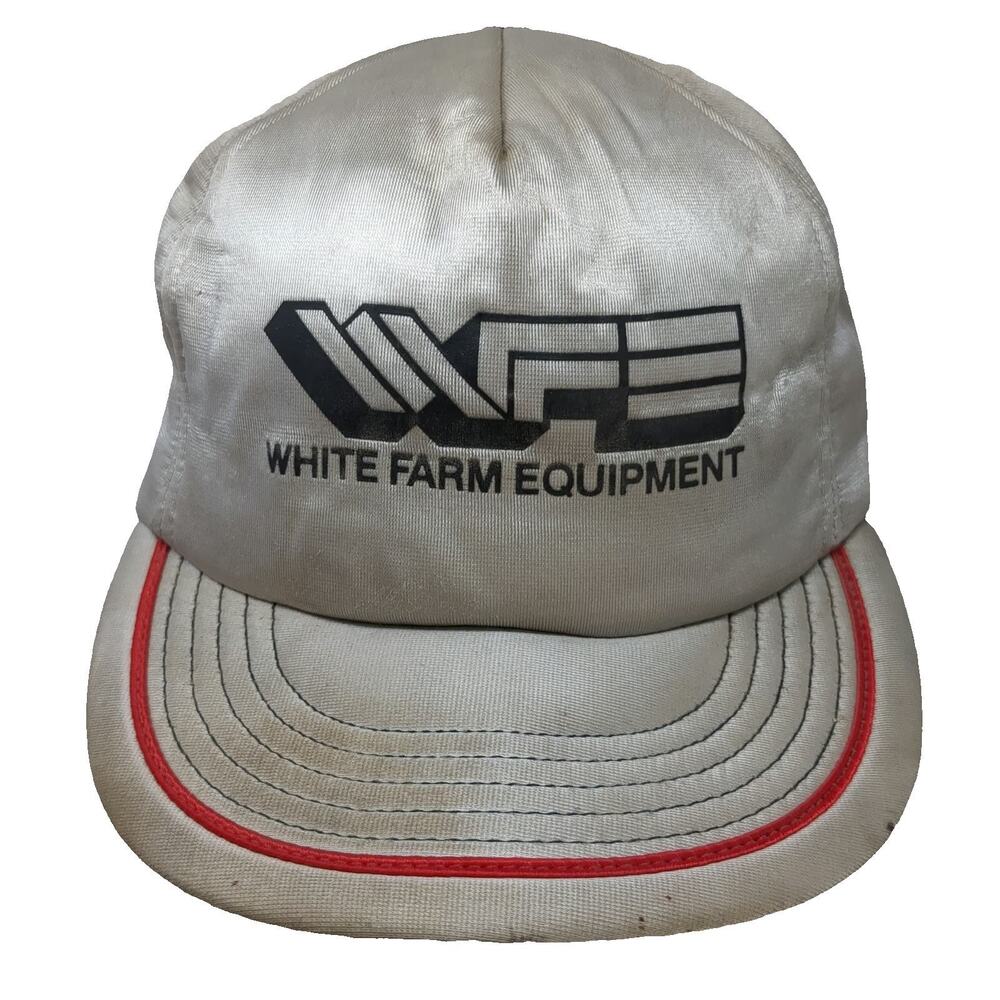 Adver-Togs 5 Panel Gray One Size White Farm Equipment Snapback Rope Hat